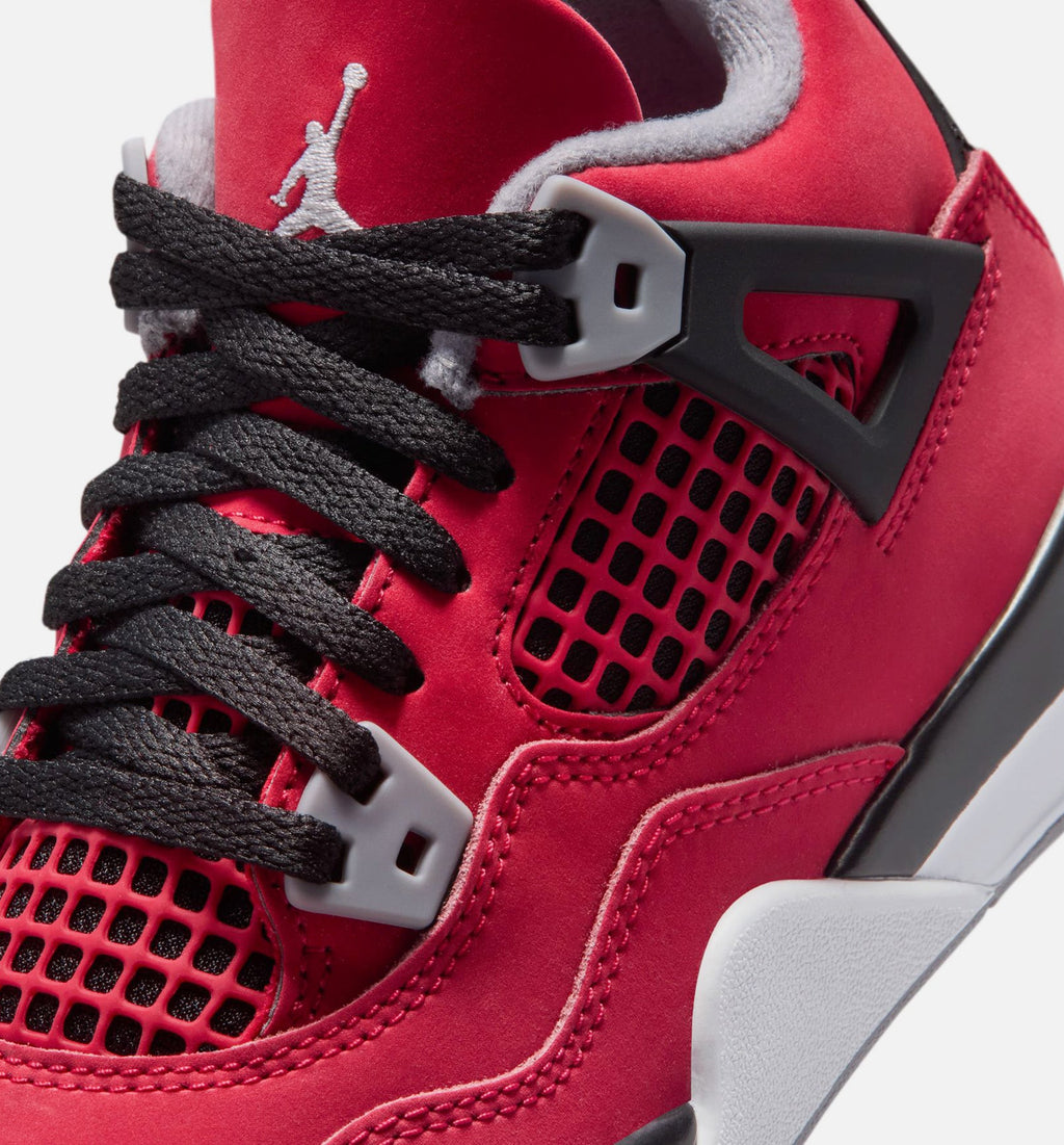 Air Jordan 4 Retro Toro Bravo Preschool - Fire Red/White/Black/Cement Grey