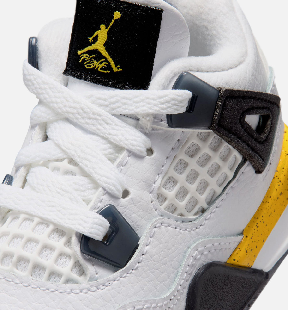 Air Jordan 4 Retro Rare Air Tour Yellow Infant/Toddler - White/Dark Blue Grey/Black/Tour Yellow