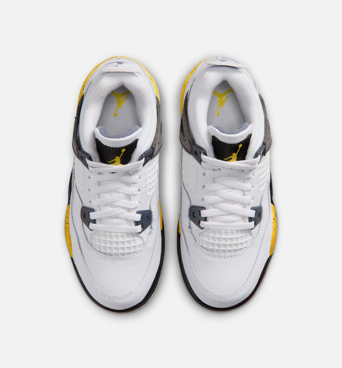 Air Jordan 4 Retro Rare Air Tour Yellow Preschool - White/Dark Blue Grey/Black/Tour Yellow