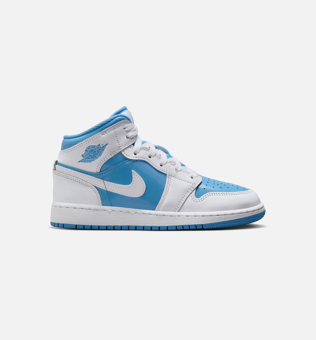 Air Jordan 1 Mid Legend Blue Grade School - White/Legend Blue