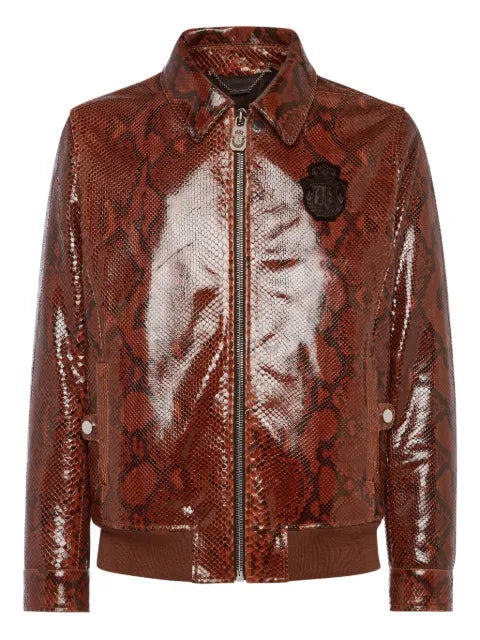 Billionaire jacket with snakeskin effect