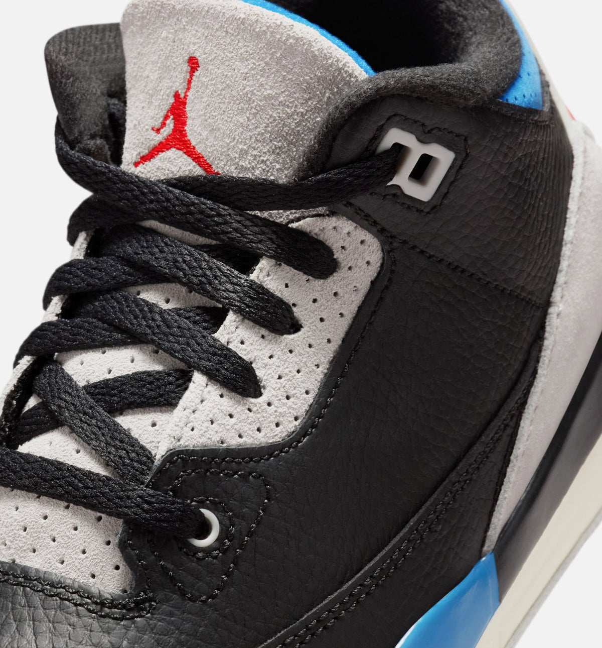 Air Jordan 3 Retro OG Rare Air Preschool - Black/Chile Red/Neutral Grey