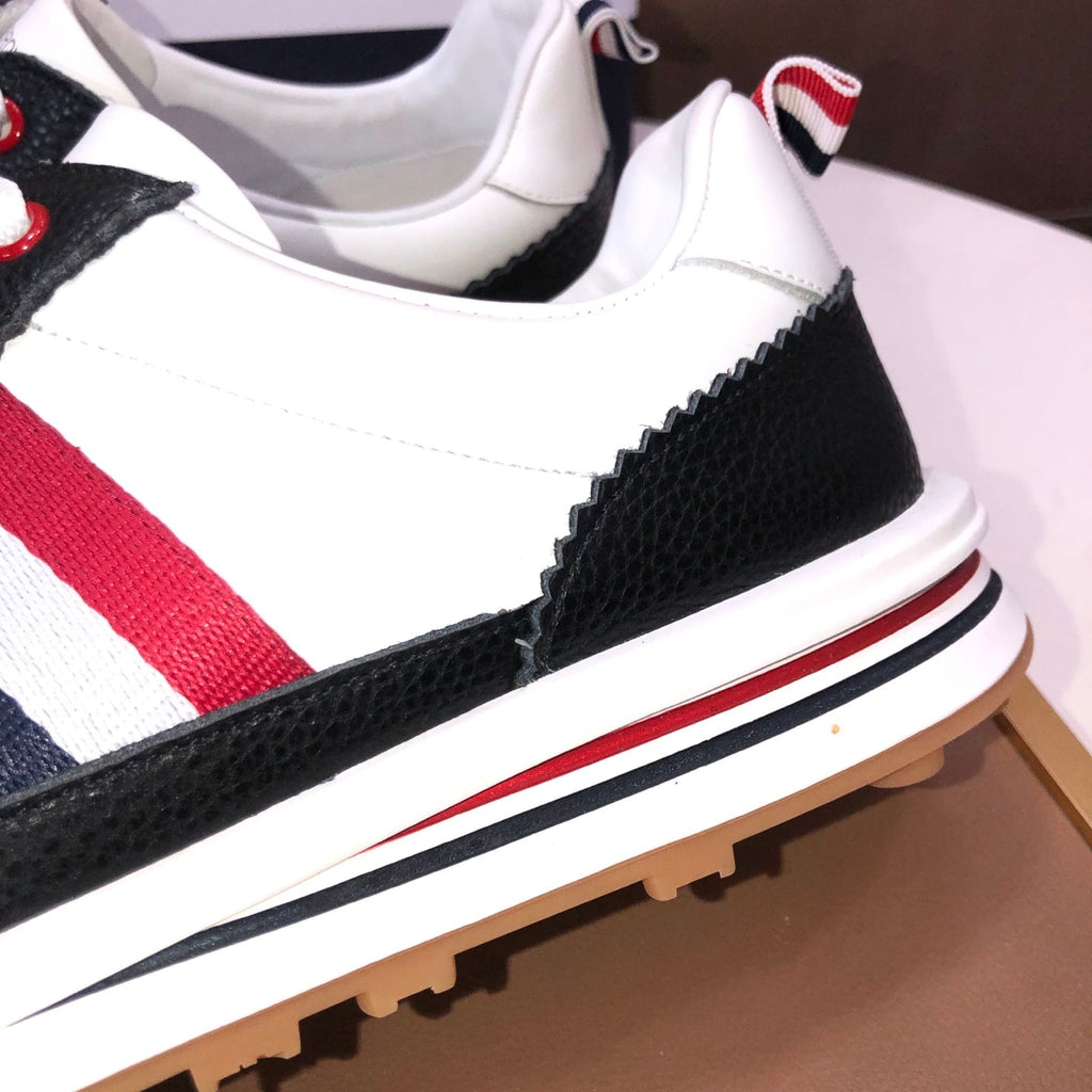 Full-Grain Leather Sneaker VI — Suede Trim Edition