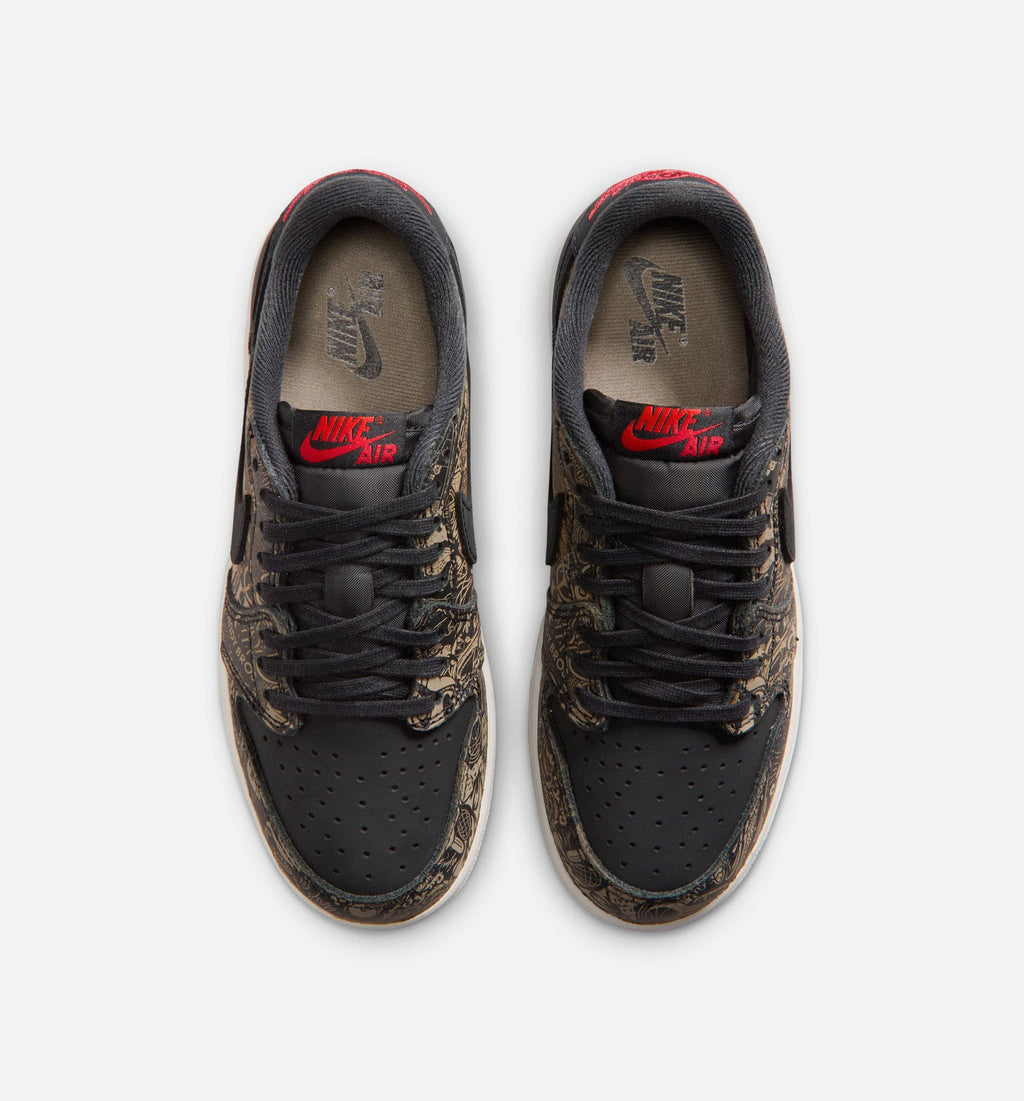 Air Jordan 1 Retro Low OG Laser Grade School - Black/Varsity Red/Summit White