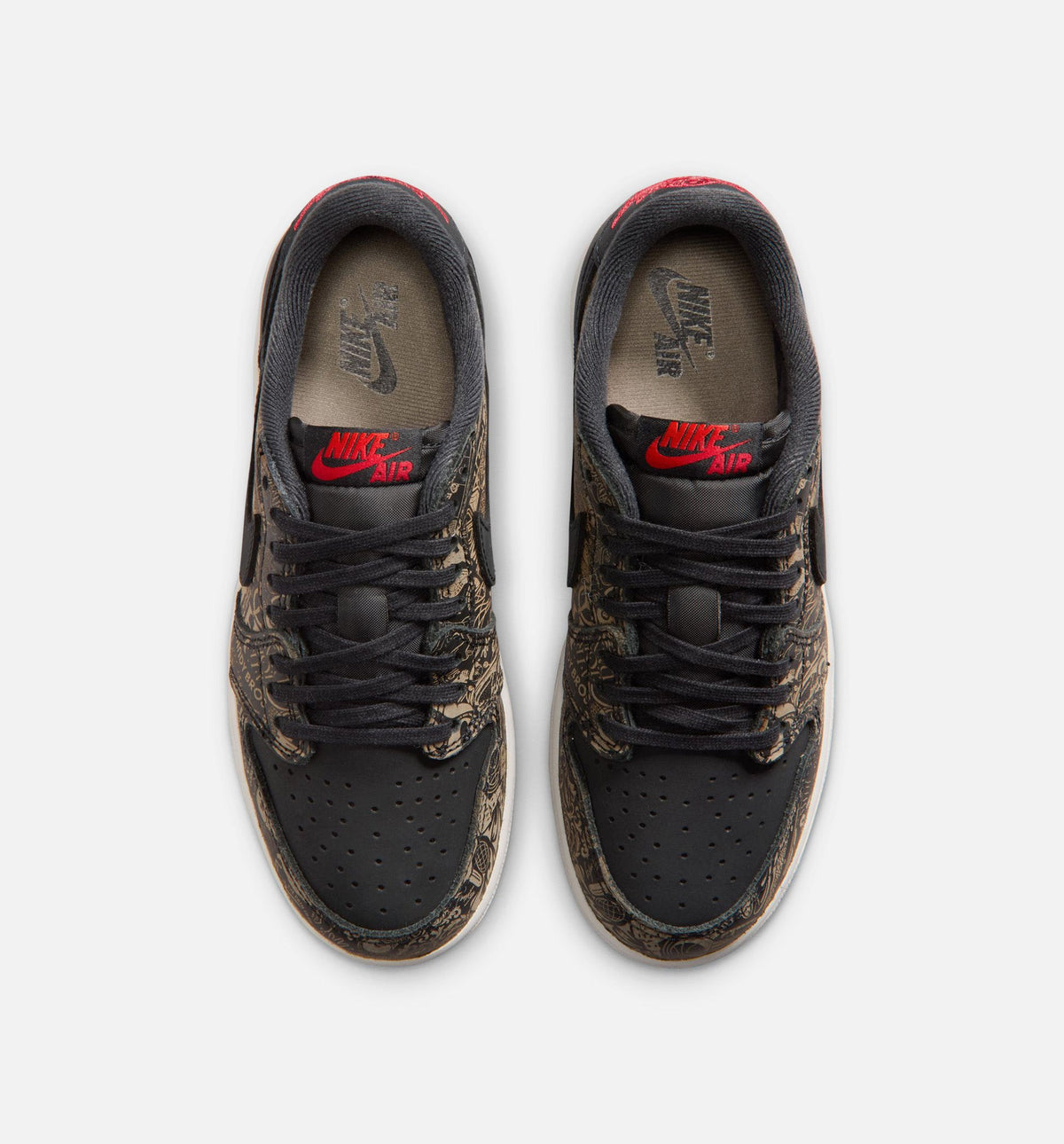 Air Jordan 1 Retro Low OG Laser Grade School - Black/Varsity Red/Summit White