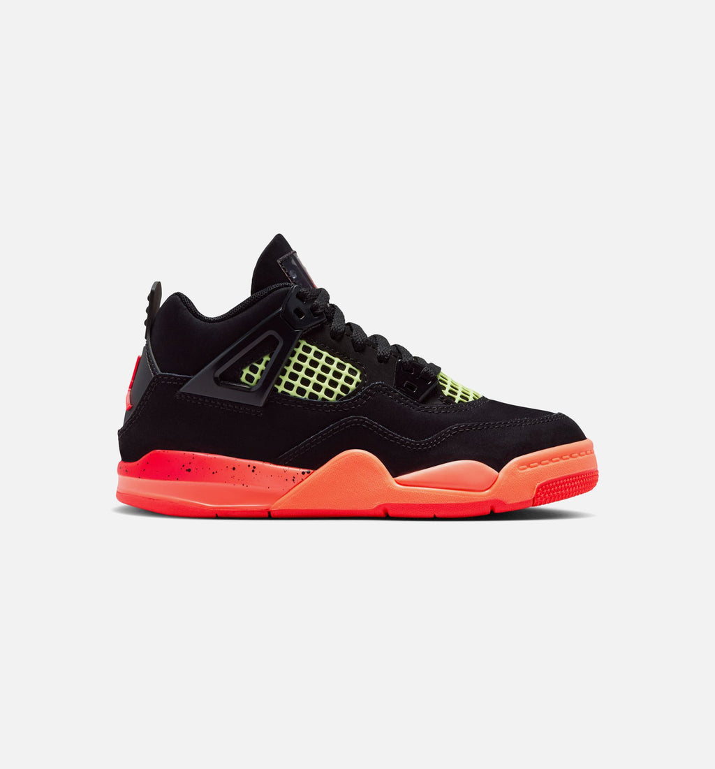 Air Jordan 4 Retro Black Infrared 23 Preschool - Black/Infrared 23/Bright Mango