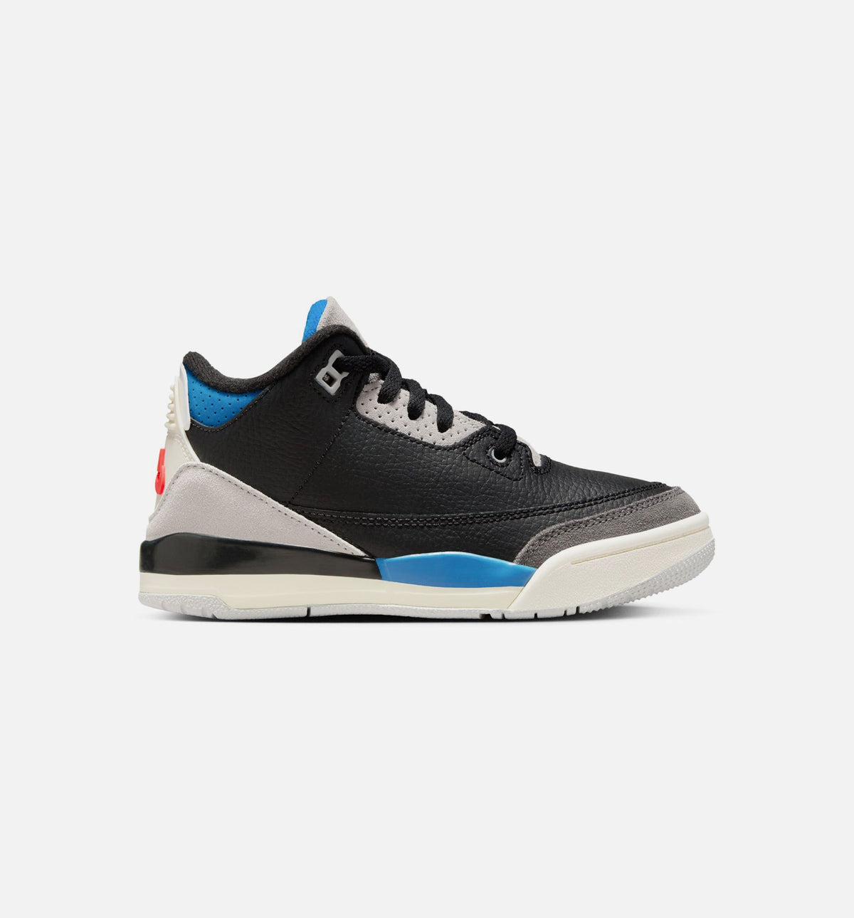Air Jordan 3 Retro OG Rare Air Preschool - Black/Chile Red/Neutral Grey