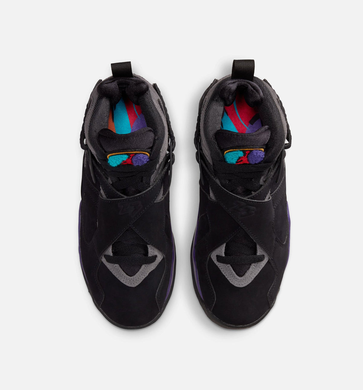Air Jordan 8 Retro Aqua Grade School - Black/Multi-Color/Bright Concord