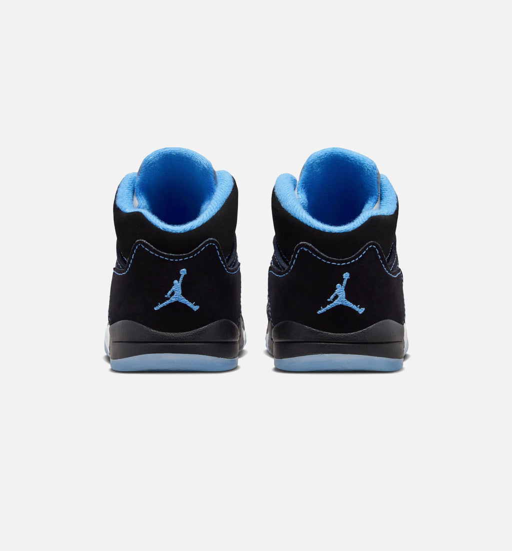 Air Jordan 5 Retro Black Carolina Infant/Toddler - Black/University Blue/White