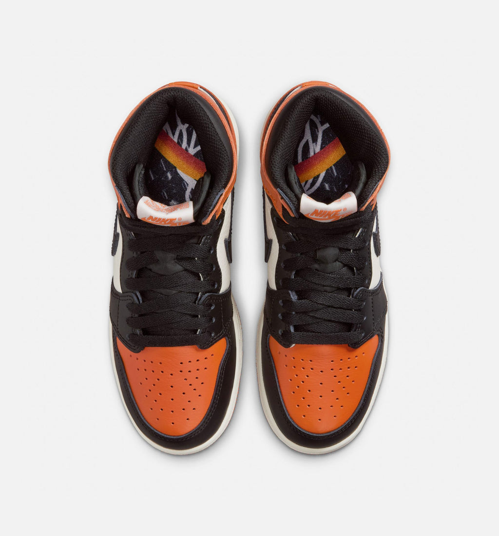 Air Jordan 1 Retro High OG Shattered Backboard Grade School - Black/Sail/Starfish