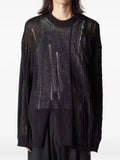 Yohji Yamamoto distressed crew-neck sweater