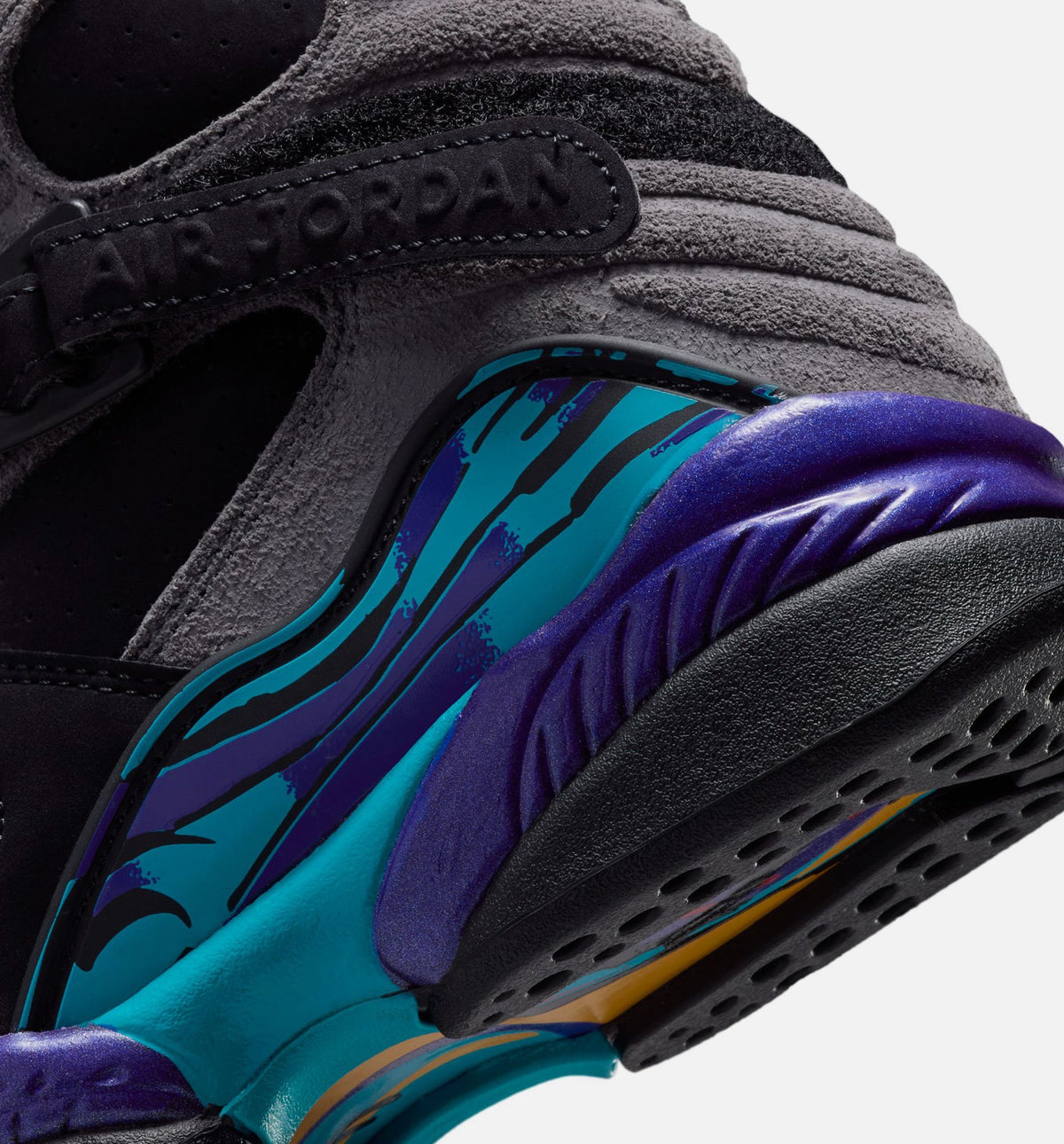 Air Jordan 8 Retro Aqua Grade School - Black/Multi-Color/Bright Concord