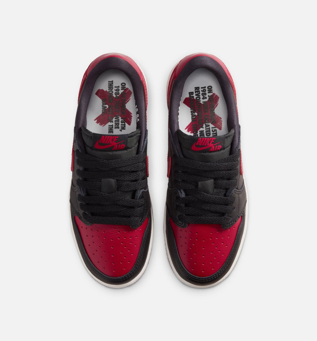 Air Jordan 1 Retro Low OG Banned Grade School - Black/Varsity Red/Summit White