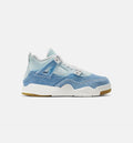 Air Jordan 4 Retro Worn Blue Preschool - Sail/Worn Blue/Metallic Gold