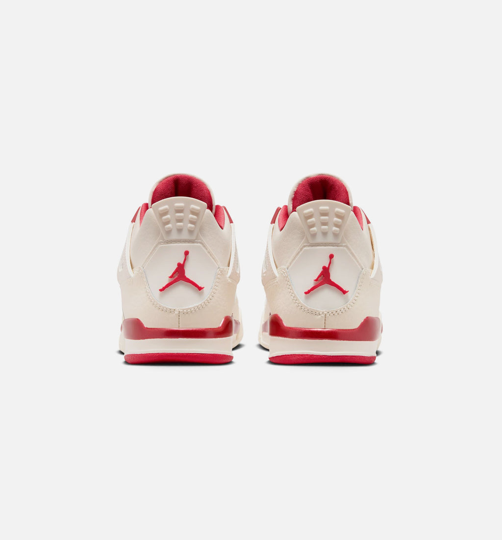Air Jordan 4 Retro Valentine's Day Preschool - Pale Ivory/Sierra Red/Tough Red