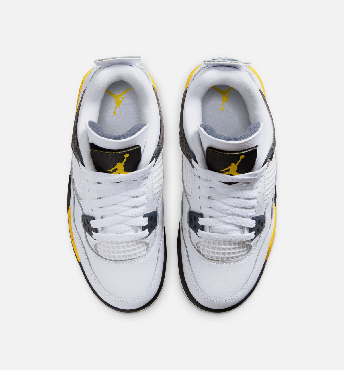 Air Jordan 4 Retro Rare Air Tour Yellow Grade School - White/Dark Blue Grey/Black/Tour Yellow