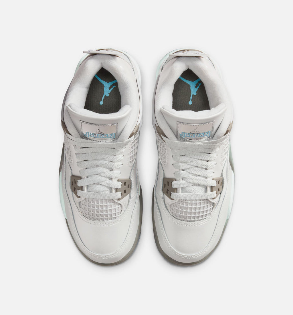 Air Jordan 4 Retro Blue Chill Grade School - Photon Dust/Blue Chill/Flat Pewter/White/Blue Tint