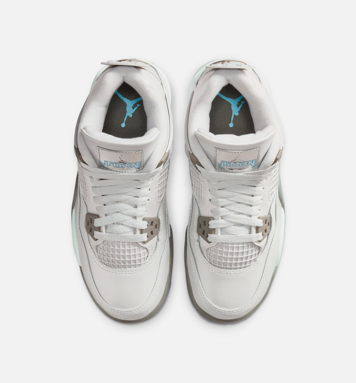 Air Jordan 4 Retro Blue Chill Grade School - Photon Dust/Blue Chill/Flat Pewter/White/Blue Tint