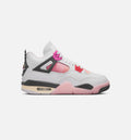 Air Jordan 4 Retro Comic Grade School - Off White/Fire Pink/Anthracite