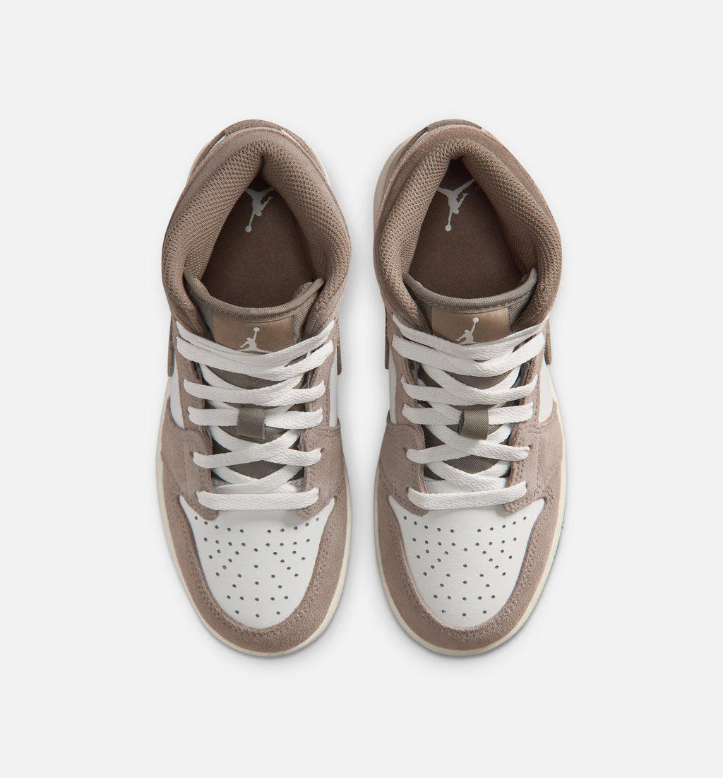Air Jordan 1 Mid Grade School - Enigma Stone/Olive Grey/Summit White