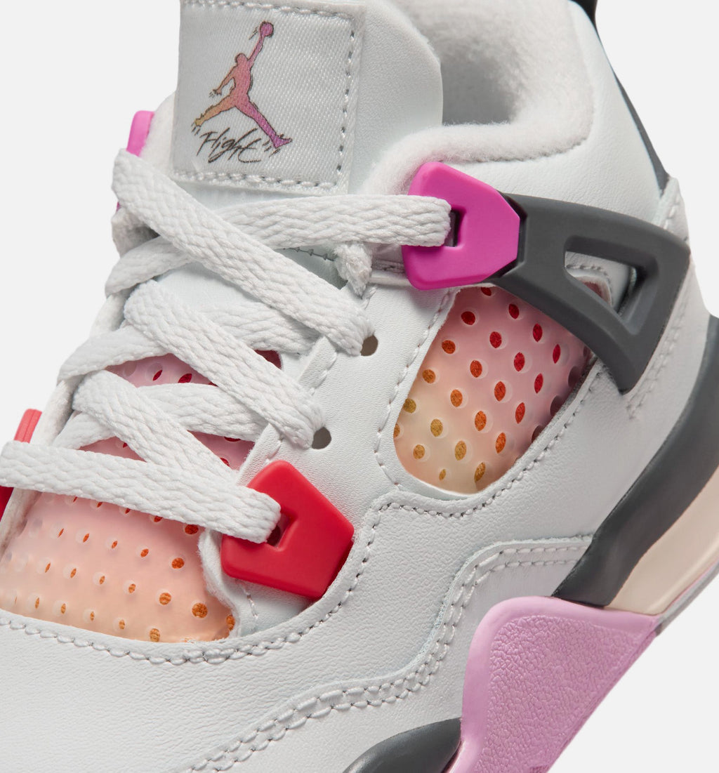 Air Jordan 4 Retro Comic Infant/Toddler - Off White/Fire Pink/Anthracite
