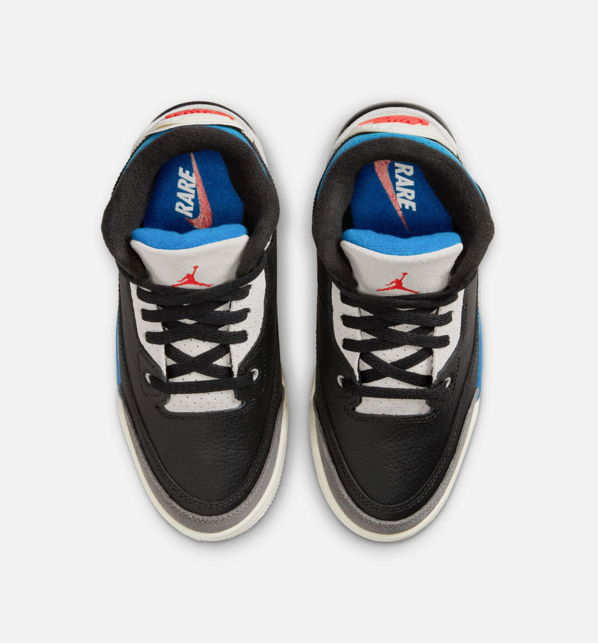 Air Jordan 3 Retro OG Rare Air Preschool - Black/Chile Red/Neutral Grey