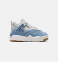 Air Jordan 4 Retro Worn Blue Infant/Toddler - Sail/Worn Blue/Metallic Gold