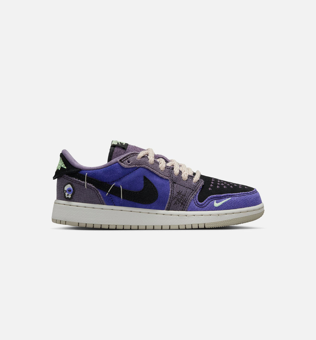 Air Jordan 1 Low OG Grade School - Regency Purple/Vapor Green/Black/Dark Raisin