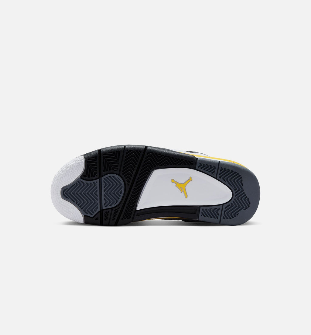 Air Jordan 4 Retro Rare Air Tour Yellow Grade School - White/Dark Blue Grey/Black/Tour Yellow