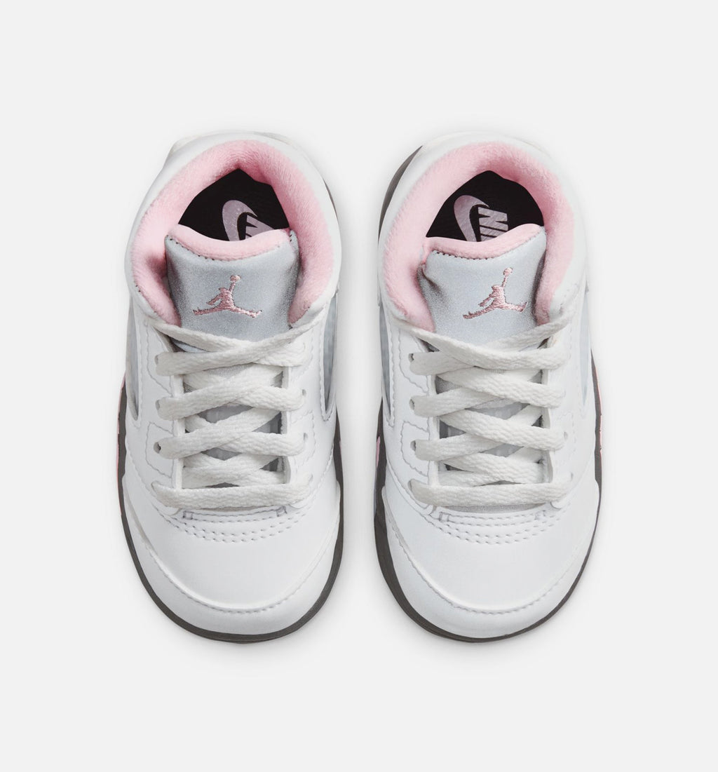 Air Jordan 5 Retro Medium Soft Pink Infant/Toddler - White/Black/Medium Soft Pink