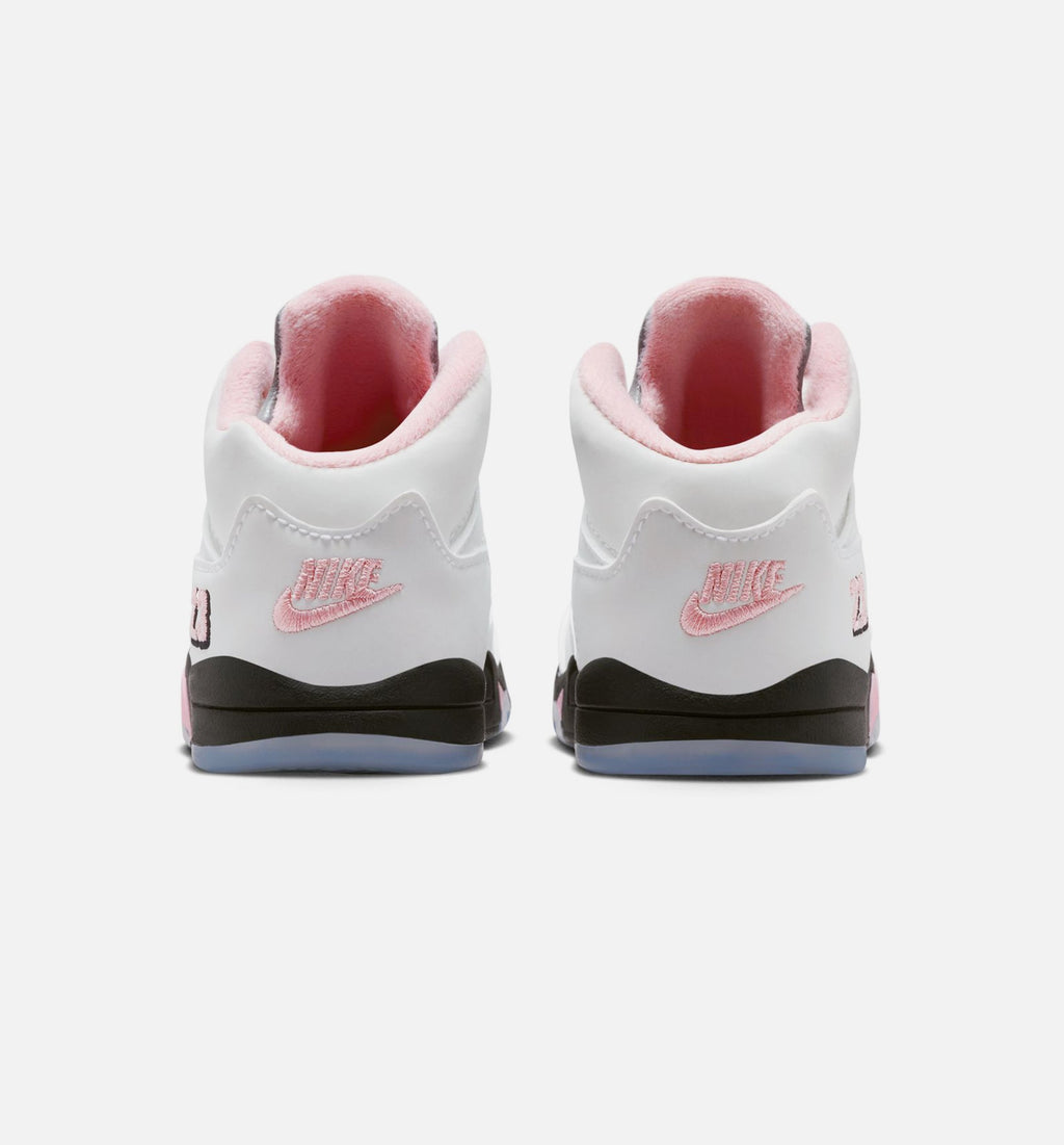 Air Jordan 5 Retro Medium Soft Pink Infant/Toddler - White/Black/Medium Soft Pink