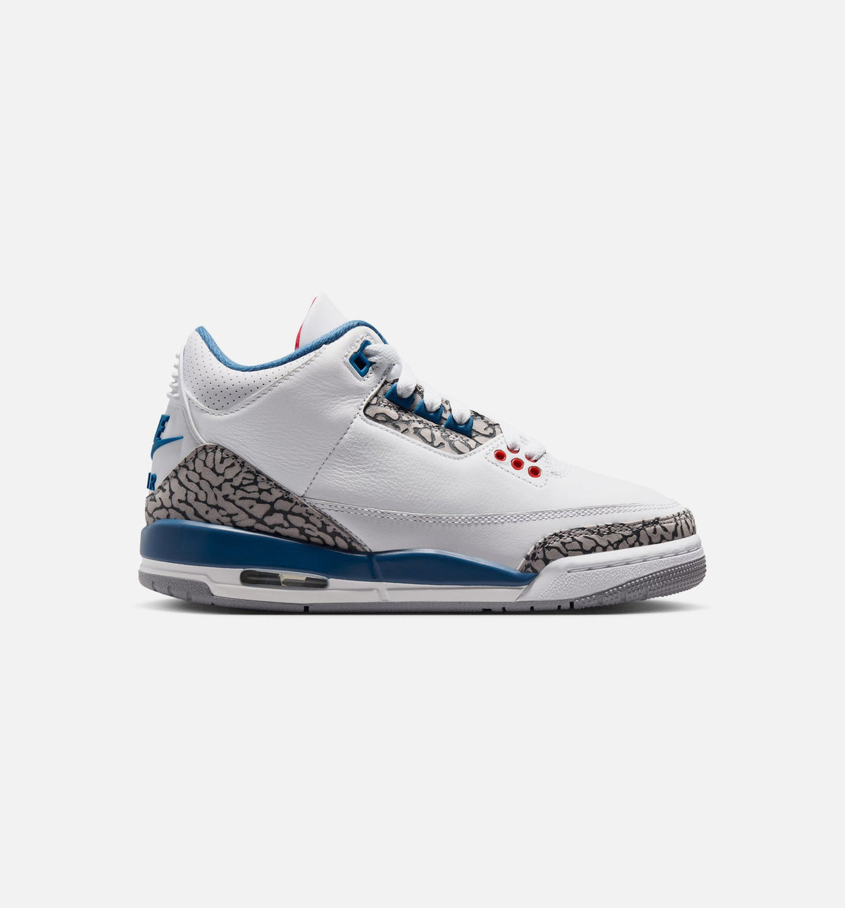 Air Jordan 3 Retro OG True Blue Grade School - White/Fire Red/True Blue