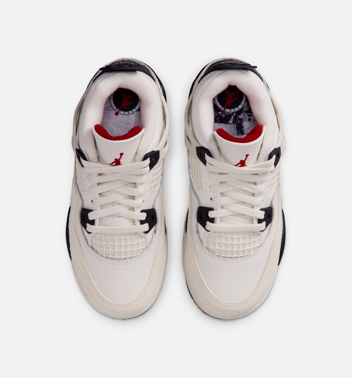 Air Jordan 4 Retro Flight Club Preschool - Sail/Black/University Red
