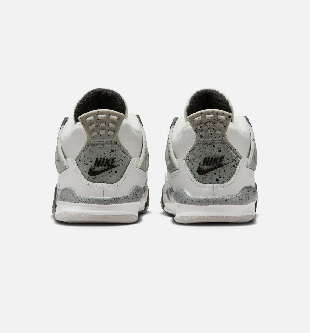 Air Jordan 4 Retro White Cement Infant/Toddler - Summit White/Fire Red/Cement Grey/Black