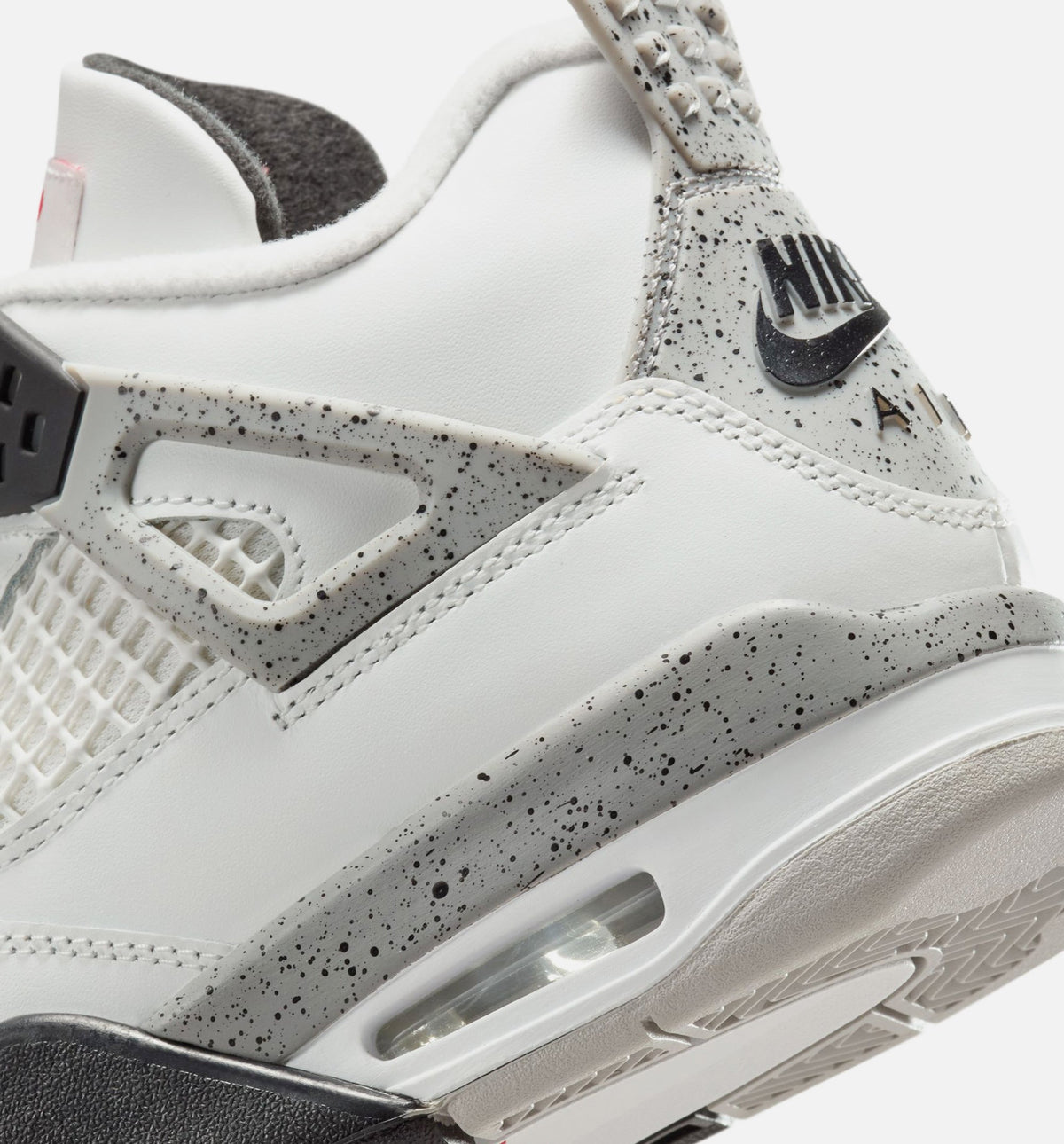 Air Jordan 4 Retro White Cement Grade School - Summit White/Fire Red/Cement Grey/Black