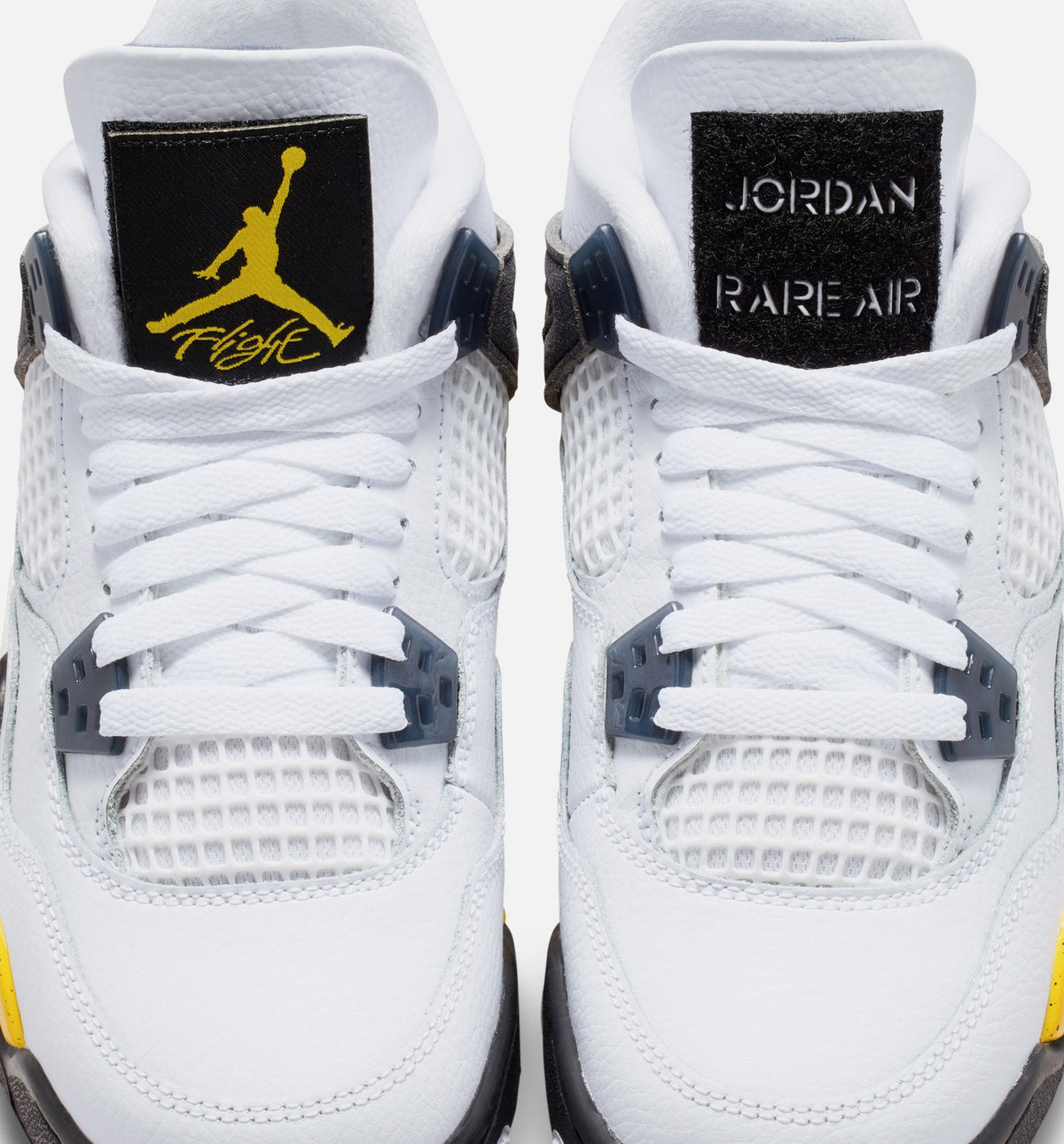 Air Jordan 4 Retro Rare Air Tour Yellow Grade School - White/Dark Blue Grey/Black/Tour Yellow