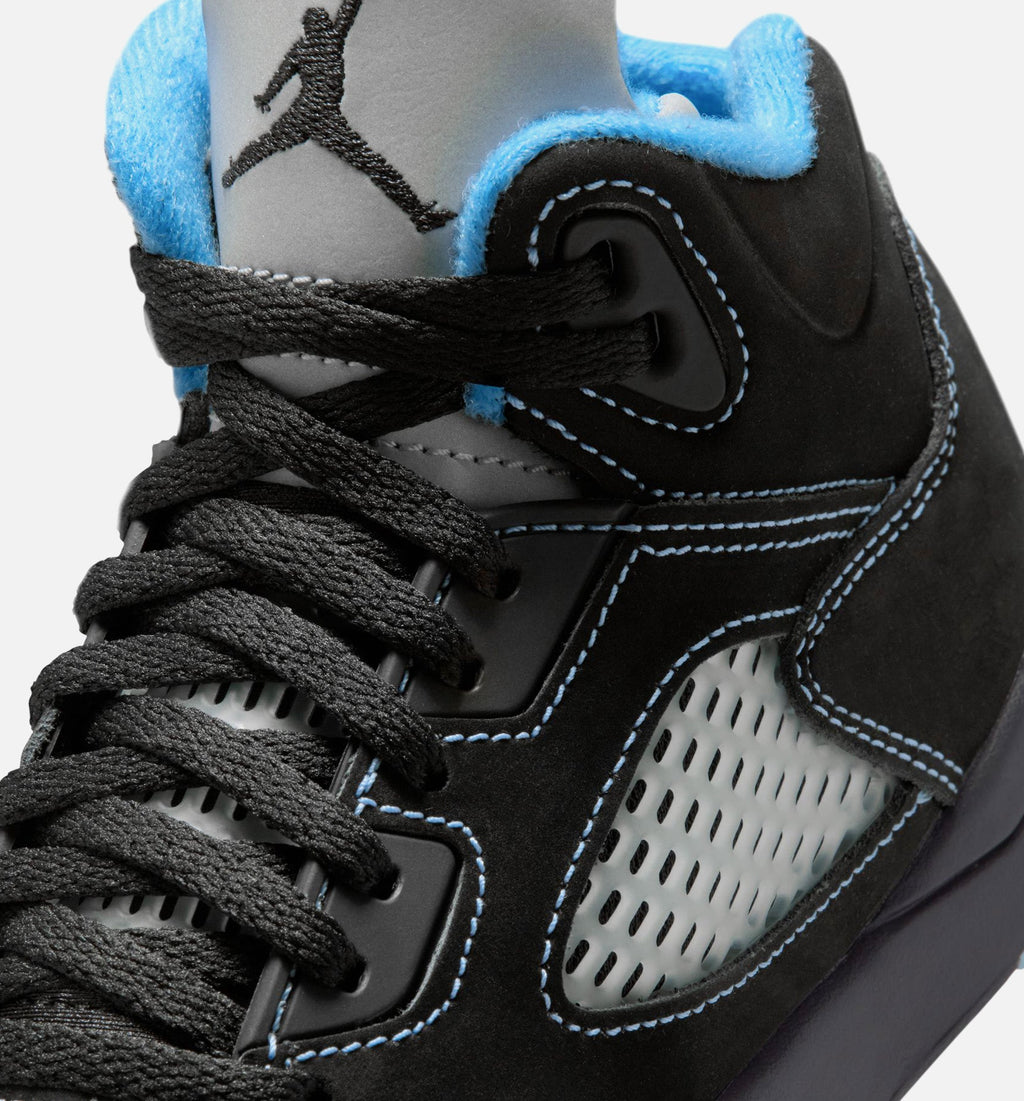 Air Jordan 5 Retro Black Carolina Preschool - Black/University Blue/White