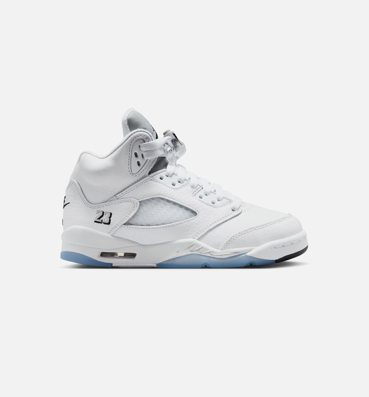 Air Jordan 5 Retro OG White Metallic Grade School - White/Black/Metallic Silver