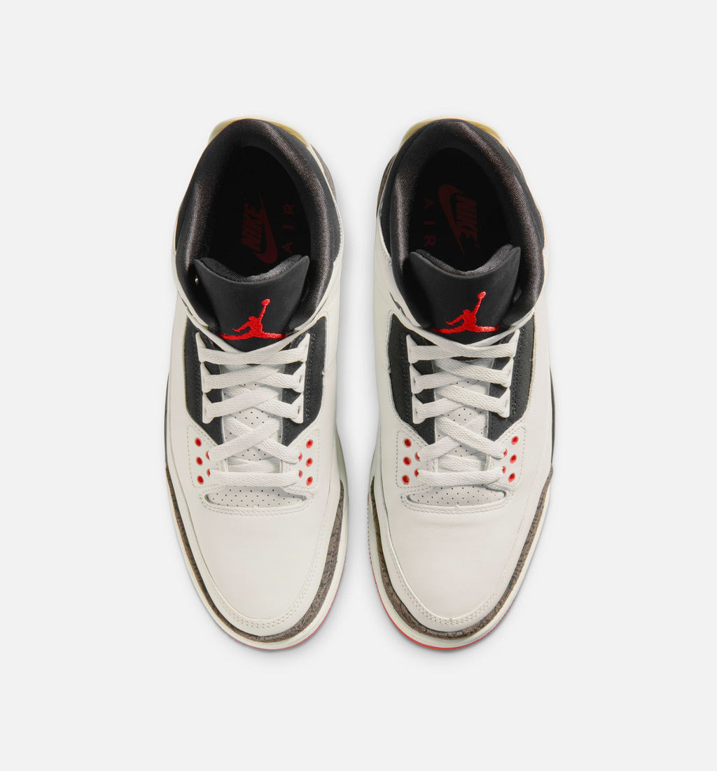 Air Jordan 3 Retro Men's Lifestyle Shoe - Sail/Black/University Red/Pale Ivory