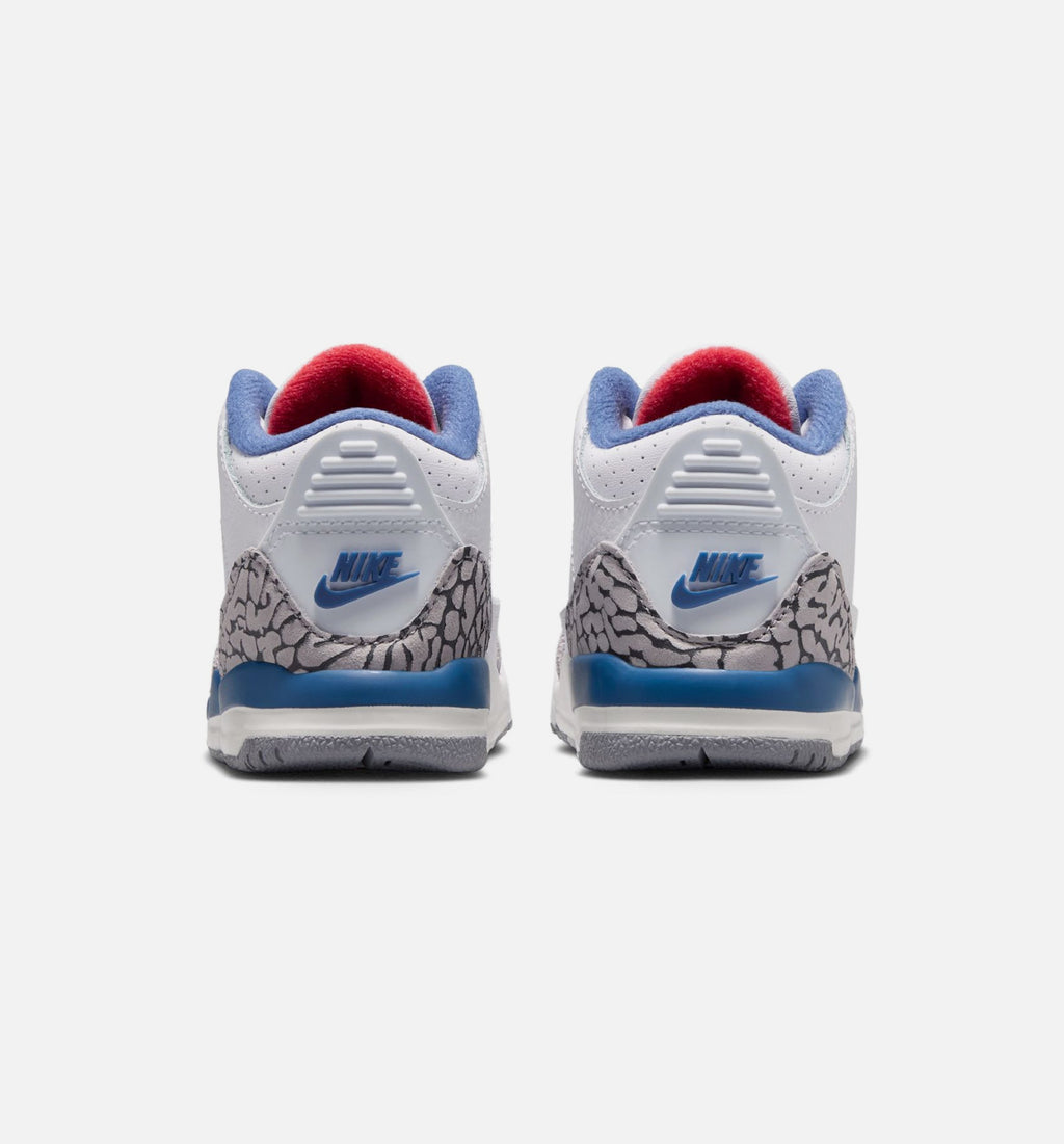 Air Jordan 3 Retro OG True Blue Infant/Toddler - White/Fire Red/True Blue