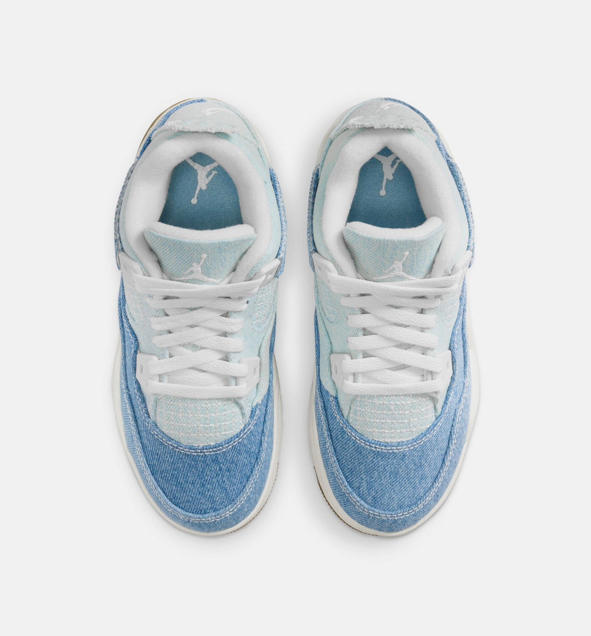 Air Jordan 4 Retro Worn Blue Preschool - Sail/Worn Blue/Metallic Gold