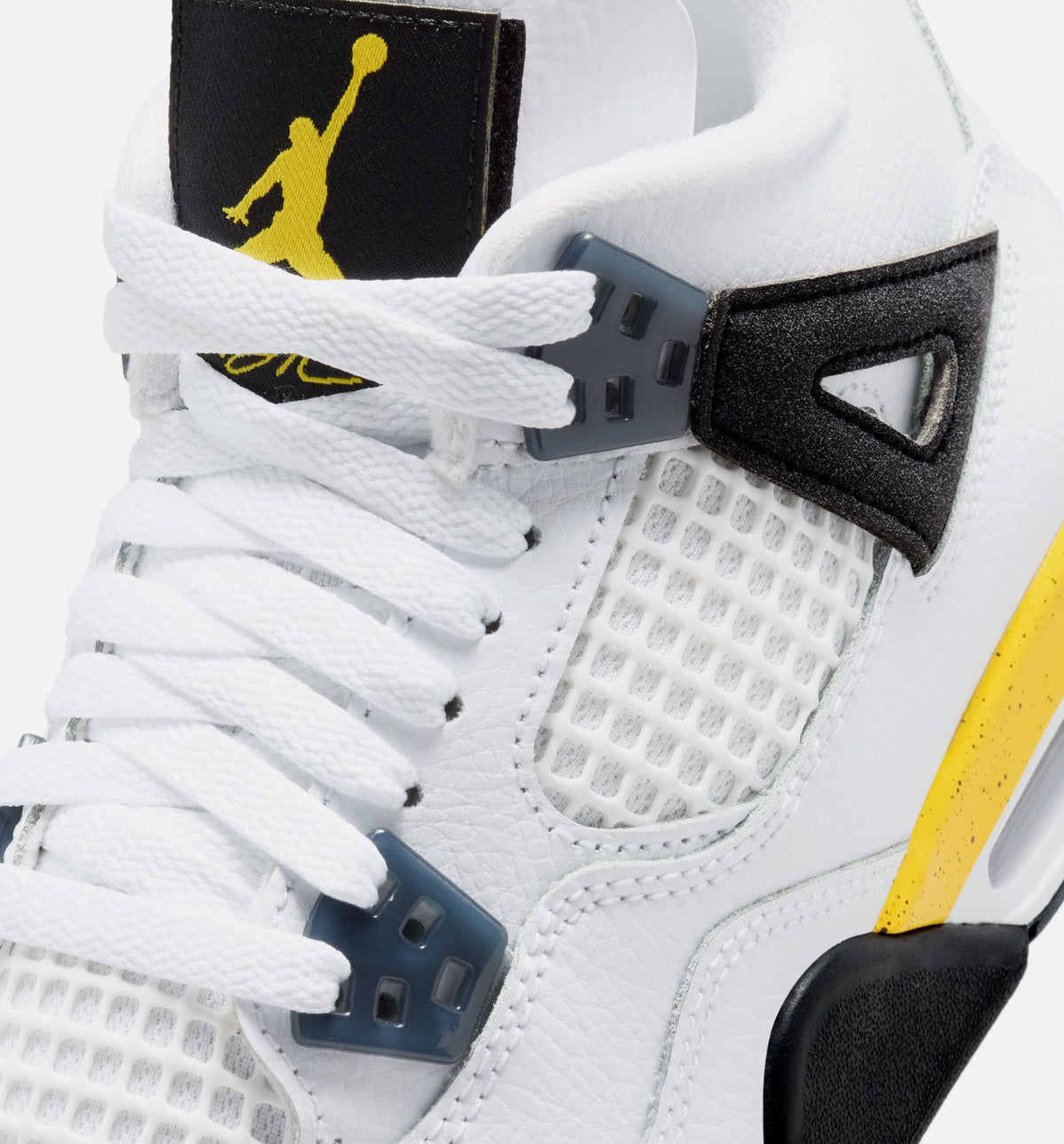 Air Jordan 4 Retro Rare Air Tour Yellow Grade School - White/Dark Blue Grey/Black/Tour Yellow