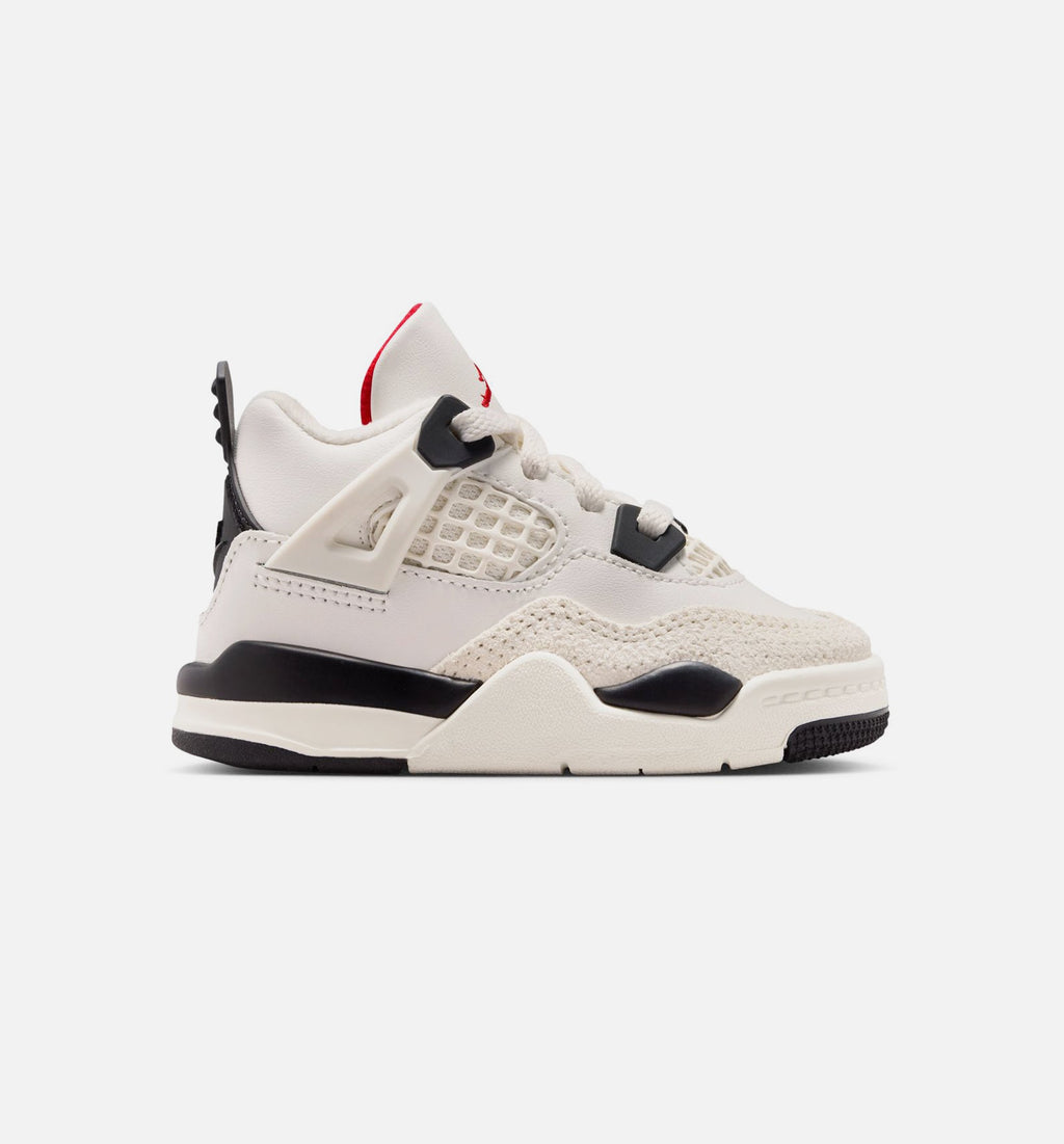 Air Jordan 4 Retro Flight Club Infant/Toddler - Sail/Black/University Red