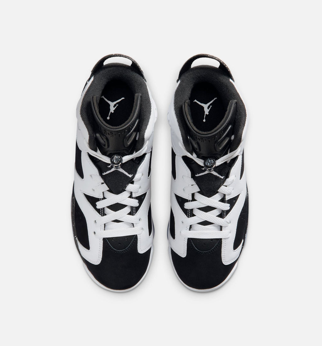Air Jordan 6 Retro Black and White Grade School - Black/White