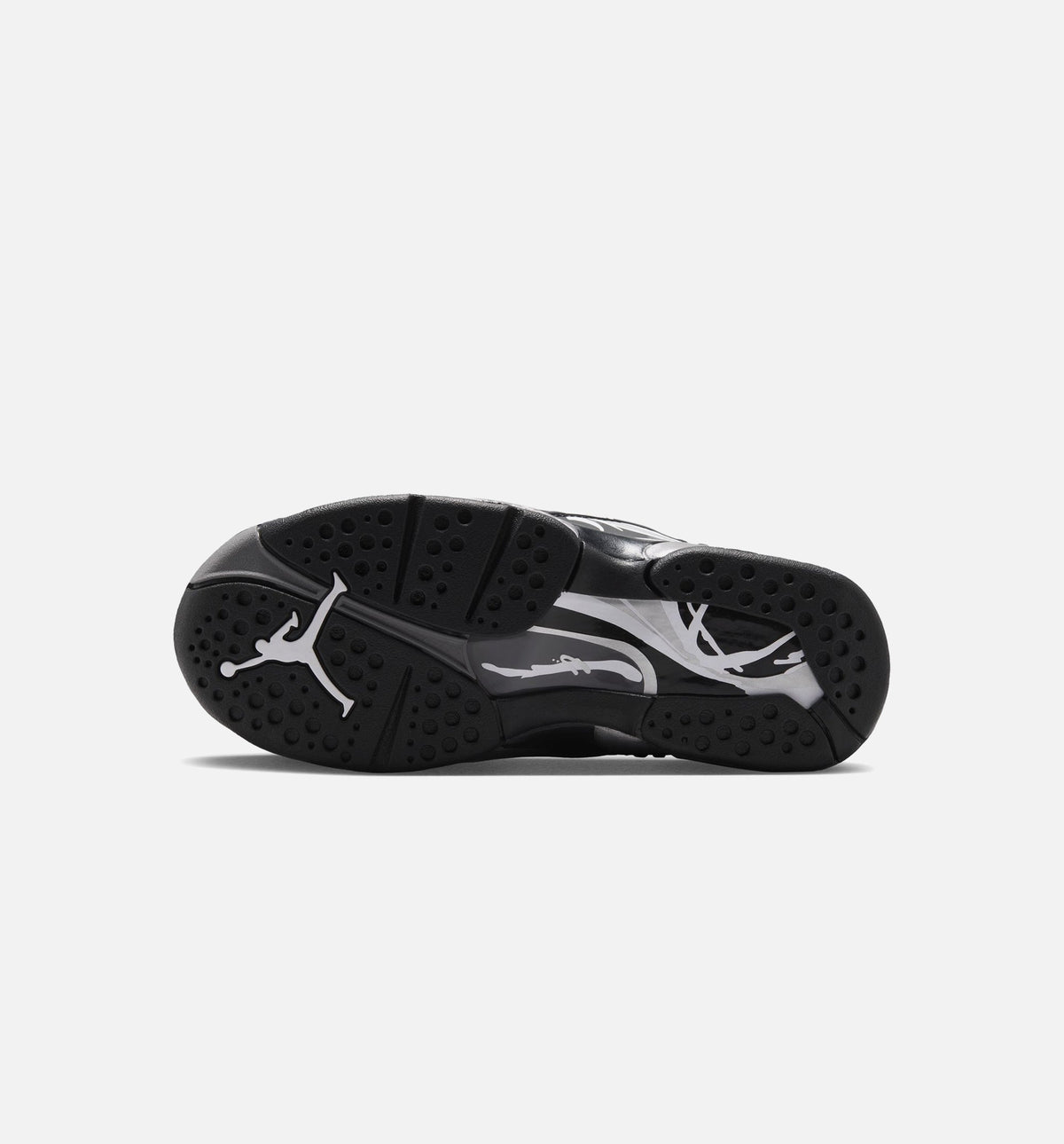 Air Jordan 8 Retro Chrome Black and Light Graphite Grade School - Black/White/Light Graphite