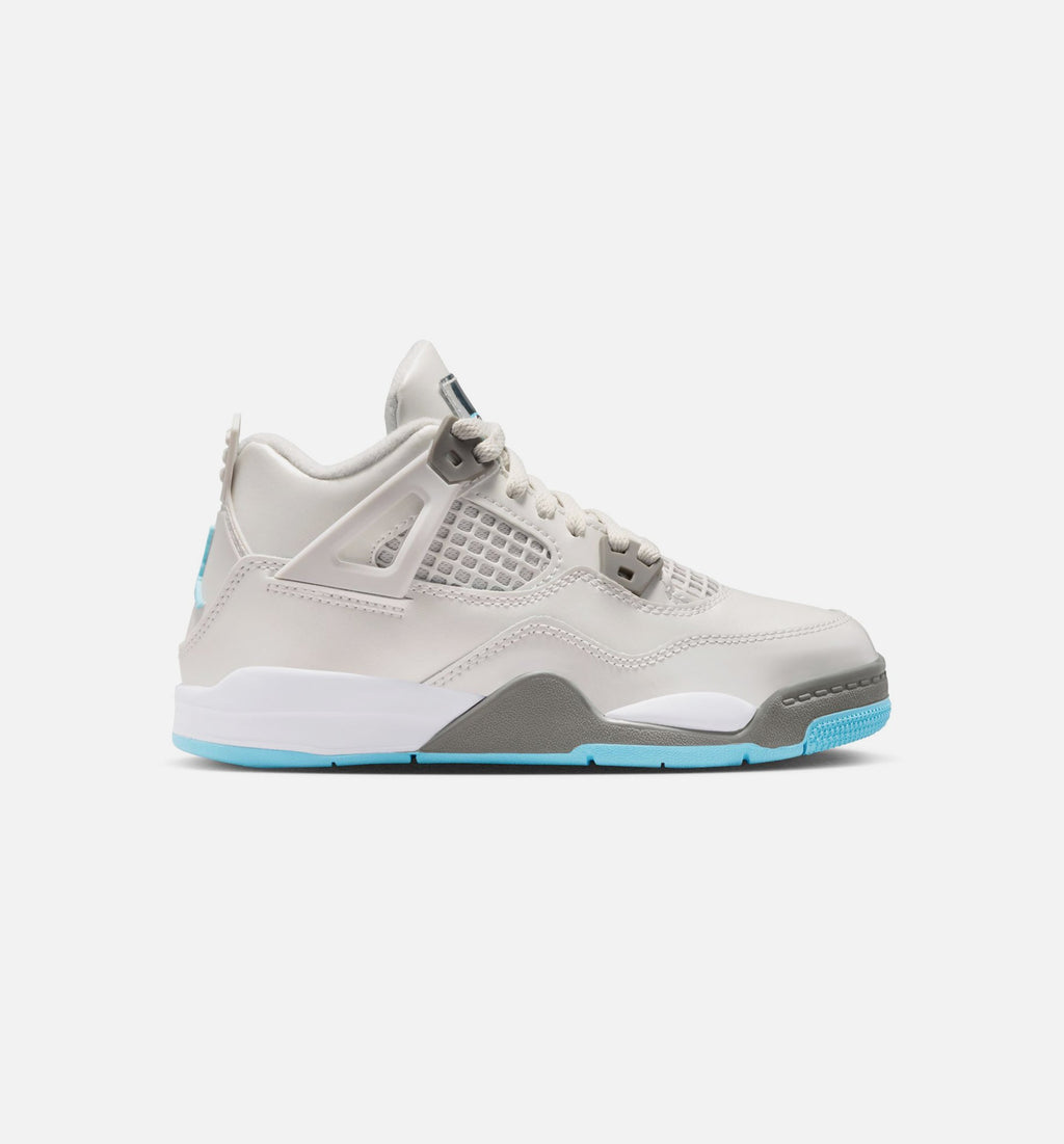 Air Jordan 4 Retro Blue Chill Preschool - Photon Dust/Blue Chill/Flat Pewter/White/Blue Tint