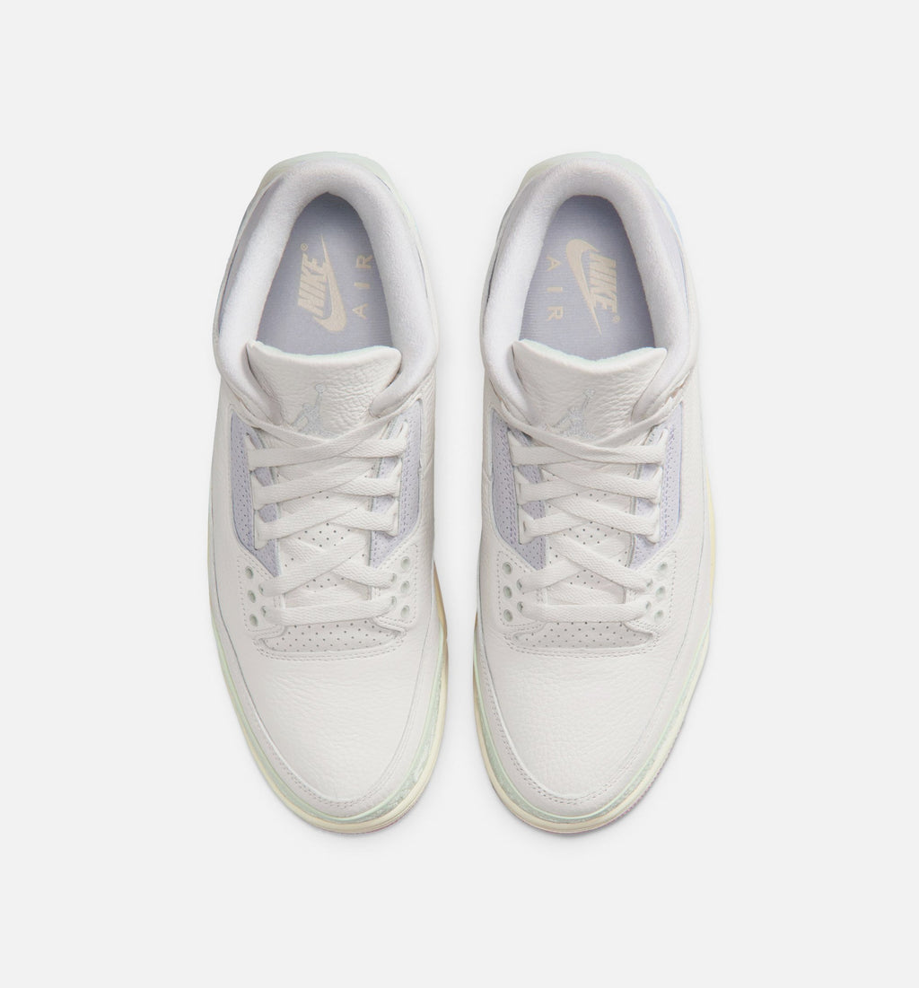 Air Jordan 3 Retro Men's Lifestyle Shoe - Sail/Jade Aura/Aura/Iced Carmine