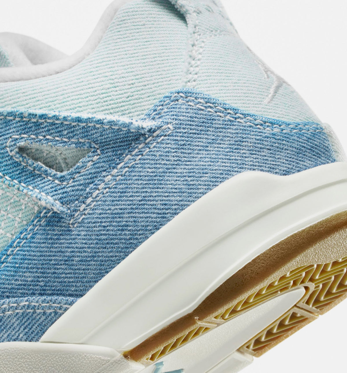 Air Jordan 4 Retro Worn Blue Preschool - Sail/Worn Blue/Metallic Gold
