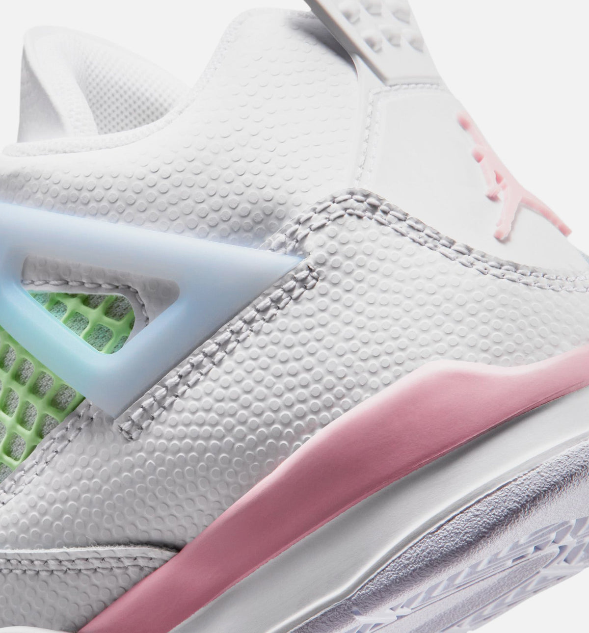 Air Jordan 4 Retro Medium Soft Pink Preschool - White/Medium Soft Pink/Half Blue