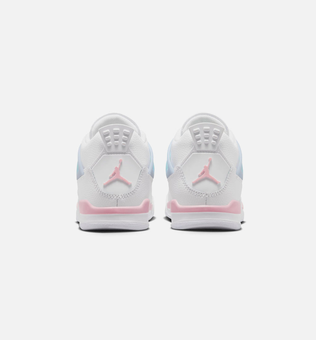 Air Jordan 4 Retro Medium Soft Pink Preschool - White/Medium Soft Pink/Half Blue